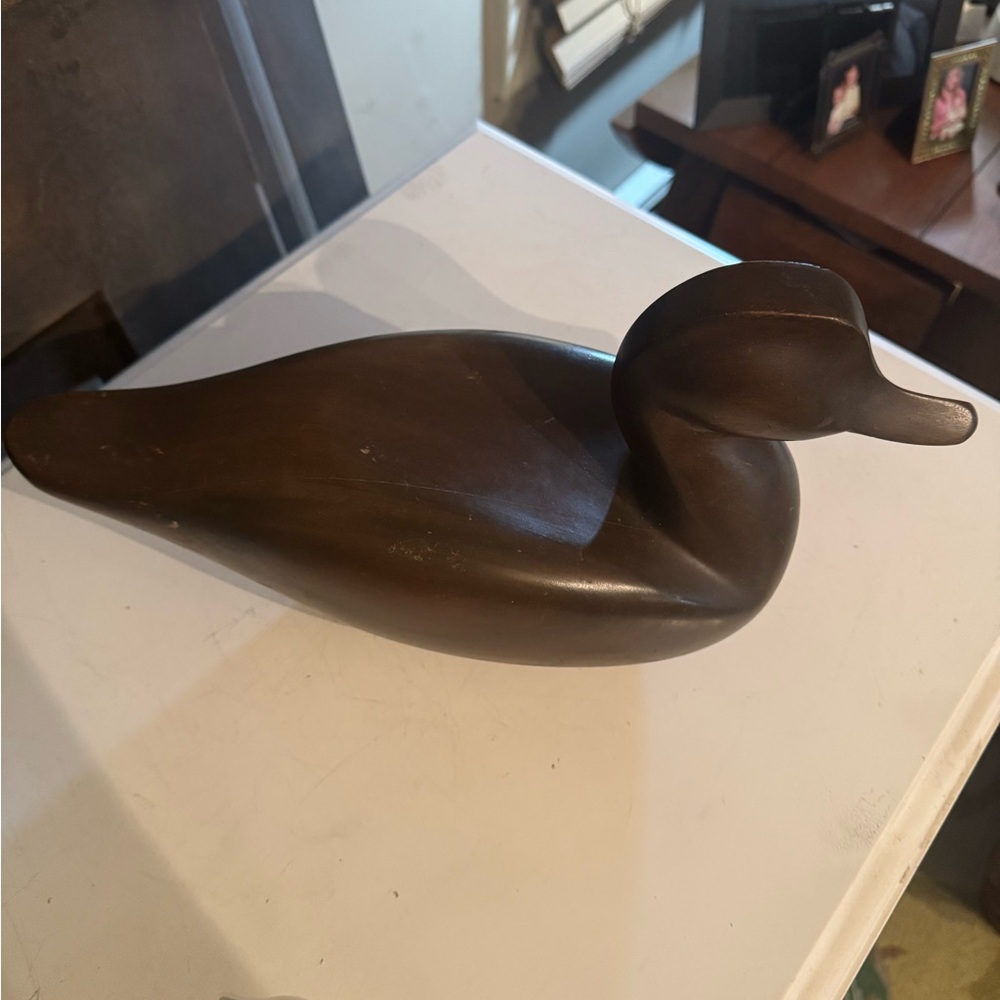 Primitive wood carved Mallard